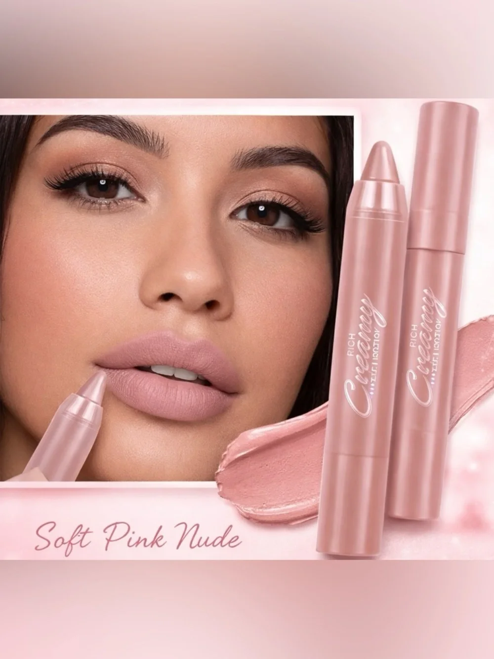Nude Velvet Matte Lipstick Pencil Waterproof Long Lasting